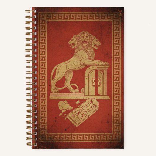 Vintage Cerberus Mythic Guardian Archival Journal Notitieboek (Voorkant)