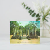 Vintage Ceylon, tempelruïnes van Polonnarwa Briefkaart (Staand voorkant)