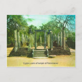 Vintage Ceylon, tempelruïnes van Polonnarwa Briefkaart (Voorkant)