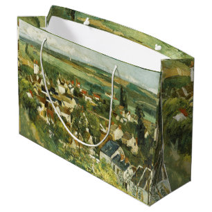 Vintage Cezanne Panoramisch uitzicht Auvers-sur-Oi Groot Cadeauzakje
