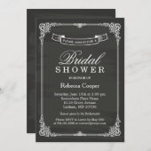 Vintage Chalkboard Lijst Wedding Vrijgezellenfeest Kaart (Voorkant / Achterkant)