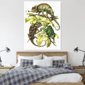 Vintage Chameleon Lizard Canvas Afdruk (Insitu (Slaapkamer))