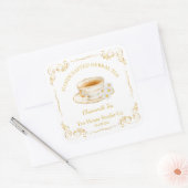 Vintage Chamomile Tea Square Label (Envelop)