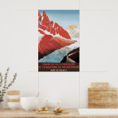 Vintage Chamonix Montenvers Reisposter Print (Keuken)