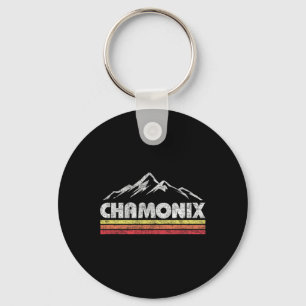 Vintage Chamonix Retro Mountain Heren Dames Souven Sleutelhanger