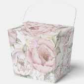 Vintage Champagne Peony Wedding Favor Box Bedankdoosjes (Voorkant)