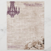 Vintage Chandelier Letterhead Briefhoofd Ontwerp (Voorkant)
