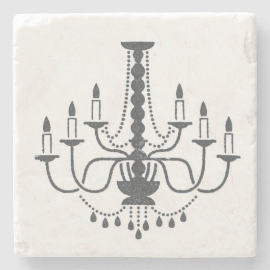 Vintage Chandelier Stone Onderzetter (Voorkant)