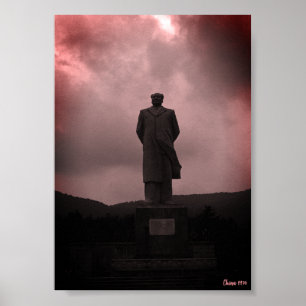 Vintage Changsha Mao Tse Tung beeld Poster