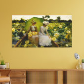 Vintage Charles Courtney Curran Lotus Lilies Canvas Afdruk (Insitu (Woonkamer))