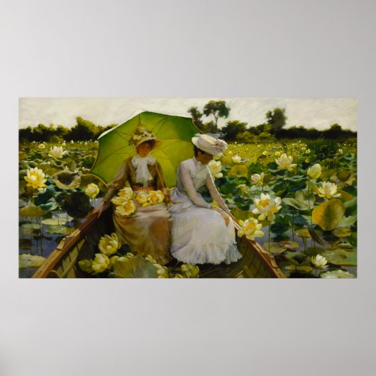 Vintage Charles Courtney Curran Lotus Lilies Poster (Voorkant)