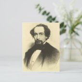 Vintage Charles Dickens Portrait Briefkaart (Staand voorkant)