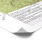 Vintage Charleston West Virginia Topografische kaa Poster (Hoek)