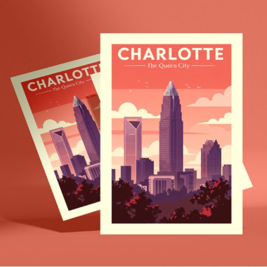 Vintage Charlotte North Carolina Briefkaart