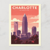 Vintage Charlotte North Carolina Briefkaart (Voorkant)