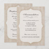 Vintage Charm Cream Monogram Trouw Bijlage (Voorkant / Achterkant)