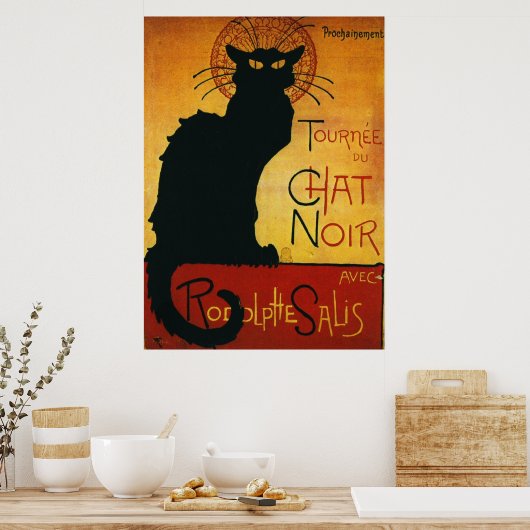 Vintage Chat Noir Poster (Keuken)