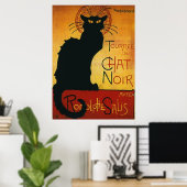 Vintage Chat Noir Poster (Thuiskantoor)