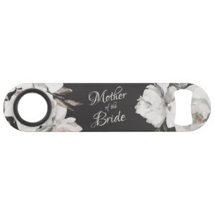 Vintage Cherish Witte Bloemen Moeder van de Bruid Speed Flessenopener