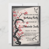 Vintage Cherry Blossom Kaart (Voorkant)