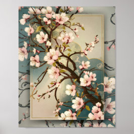 Vintage Cherry Blossom Poster