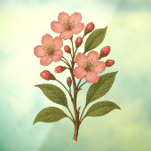 Vintage Cherry Blossom Raamsticker (Vel 3)