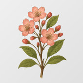 Vintage Cherry Blossom Raamsticker (Vel)