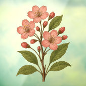 Vintage Cherry Blossom Raamsticker (Vel 3)