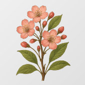 Vintage Cherry Blossom Raamsticker (Vel)