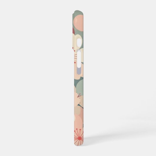 Vintage Cherry Blossoms iPhone 16 Hoesje (Linkerkant)