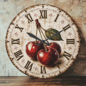 Vintage Cherry  Rustic Farmhouse Kitchen Grote Klok