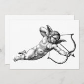 Vintage Cherub Cupid Liefde Kaart (Voorkant / Achterkant)