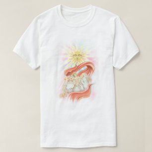 Vintage Cherub & Eenhornige Zon T-shirt