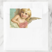 Vintage Cherub en Cresent Moon Rechthoekige Sticker (Tas)