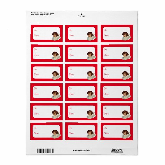 Vintage Cherub Etiket (Full Sheet)