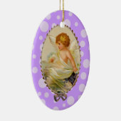 Vintage Cherub Keramisch Ornament (Rechts)