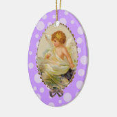 Vintage Cherub Keramisch Ornament (Links)