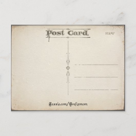 Vintage Cherub Valentijn Briefkaart (Achterkant)