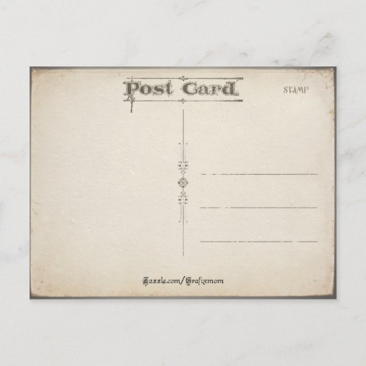 Vintage Cherub Valentijn Briefkaart (Achterkant)