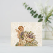 Vintage Cherub Valentijn Briefkaart (Staand voorkant)