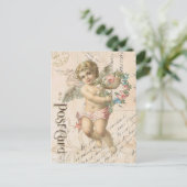 Vintage cherub Valentine postcard Feestdagenkaart (Staand voorkant)