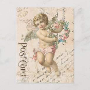 Vintage cherub Valentine postcard Feestdagenkaart