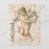 Vintage cherub Valentine postcard Feestdagenkaart (Voorkant)