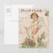 Vintage cherub Valentine postcard Feestdagenkaart (Voorkant / Achterkant)