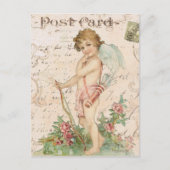 Vintage cherub Valentine postcard Feestdagenkaart (Voorkant)