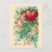 Vintage Cherubs Valentijn Briefkaart (Voorkant)