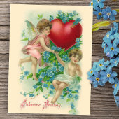 Vintage Cherubs Valentijn Briefkaart