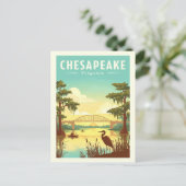 Vintage Chesapeake Virginia Briefkaart (Staand voorkant)
