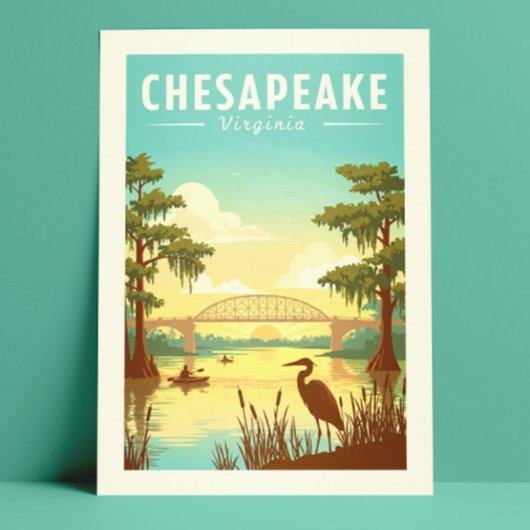 Vintage Chesapeake Virginia Briefkaart