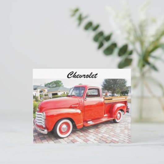 Vintage Chevrolet Truck Briefkaart (Staand voorkant)